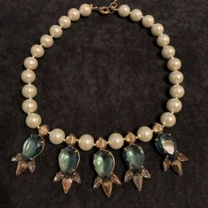 Pearl and Crystal Statement necklace
